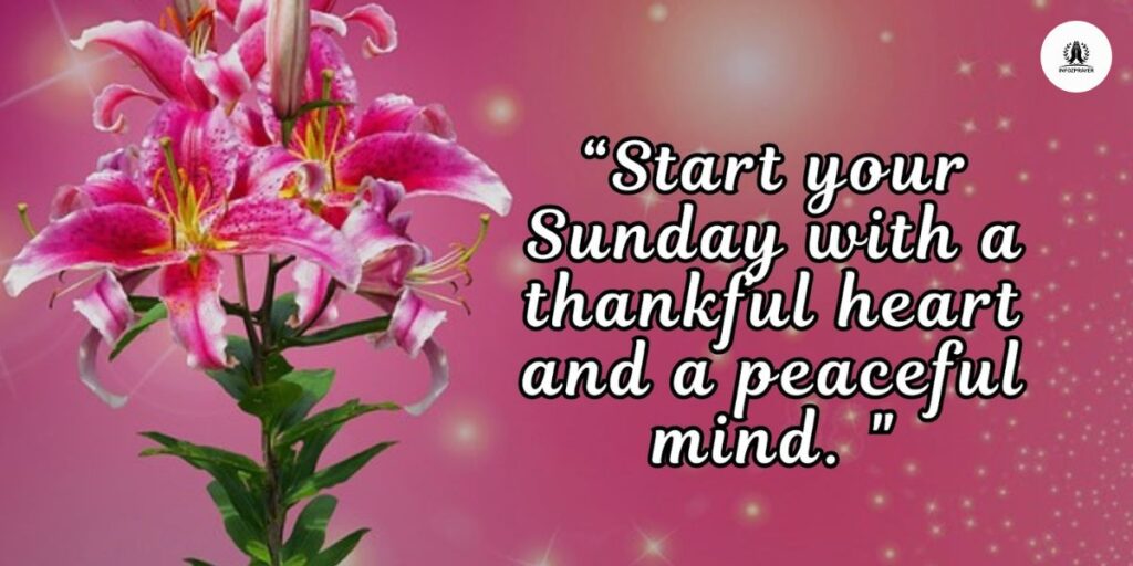 Sunday morning Prayer
