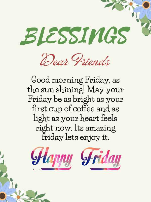 Friday Blessings