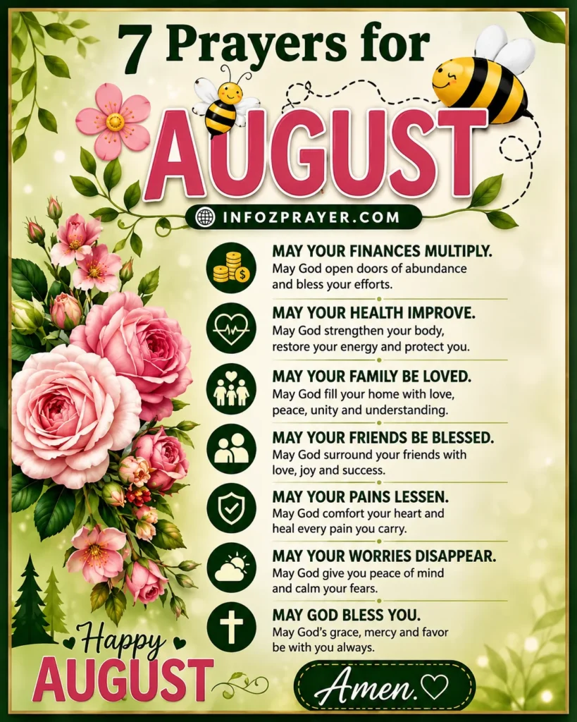 August Prayers 2026