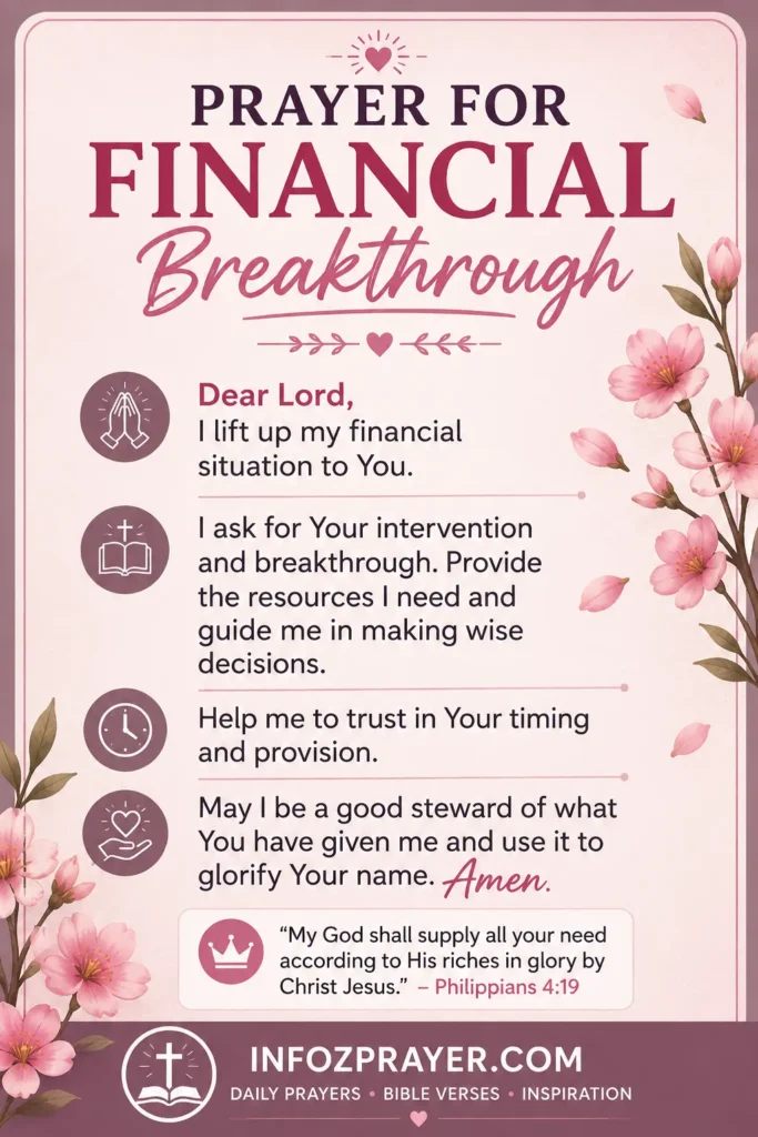 prayers for financial breakthrough
