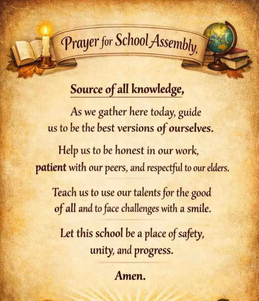 Prayer for school assembly