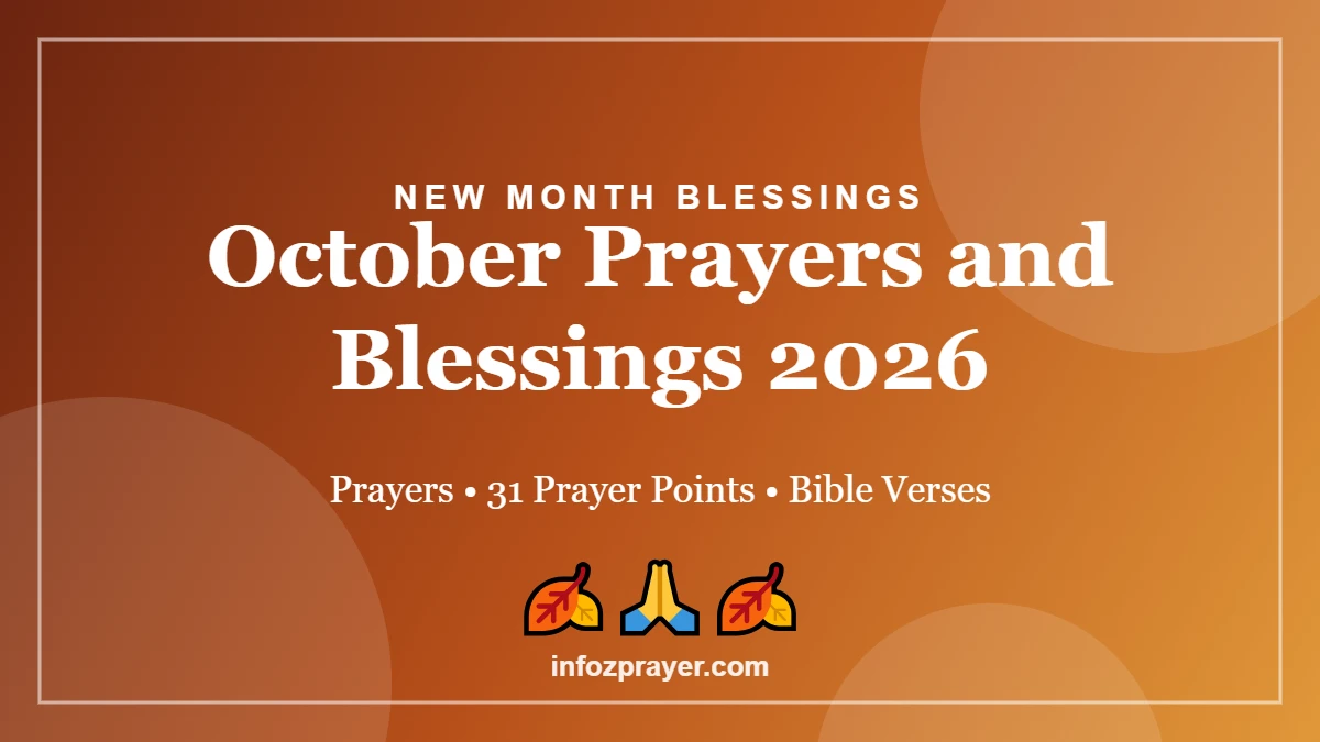 October prayers and blessings 2026 with prayer points and Bible verses