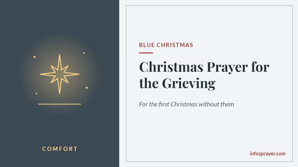 Christmas prayer for the grieving