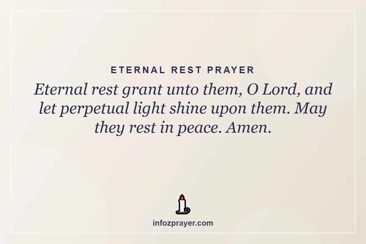 Eternal rest prayer for the soul to rest in peace