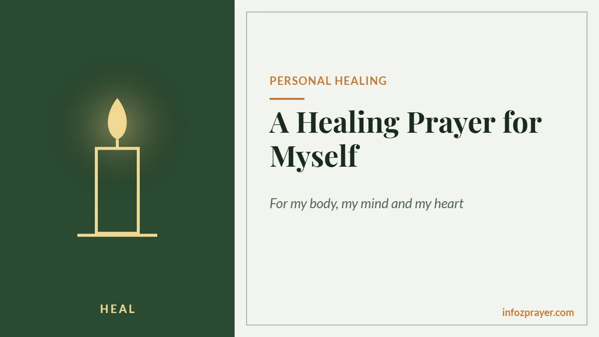Healing prayer for myself
