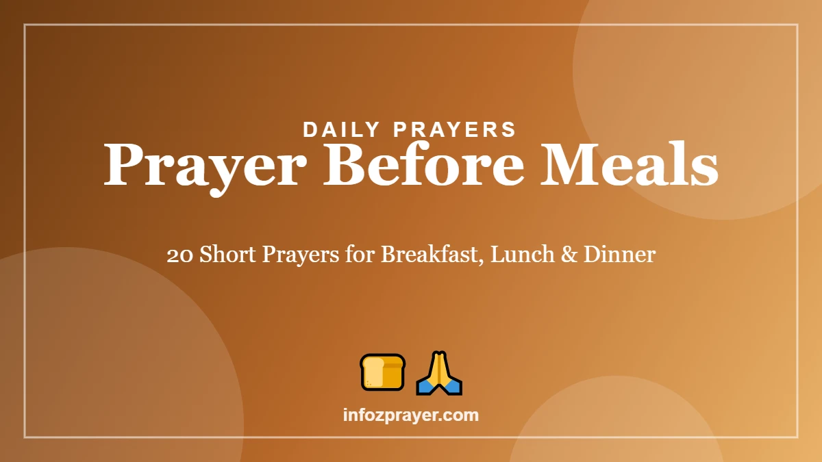 Prayer Before Meals: 20 Short Prayers for Breakfast, Lunch & Dinner