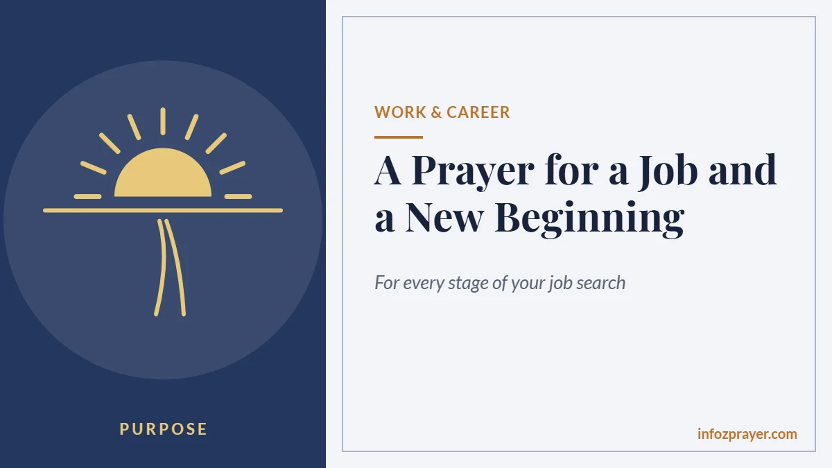 Prayer for a job and a new beginning