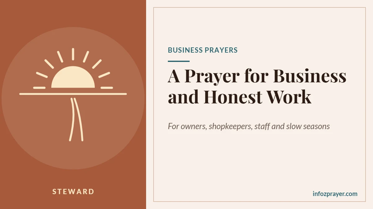 Prayer for business owners