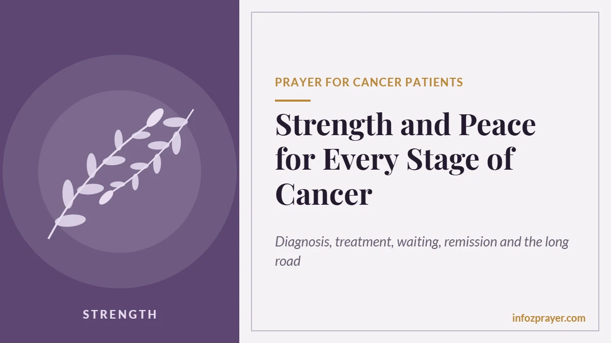 Prayer for cancer patients: strength and peace for every stage
