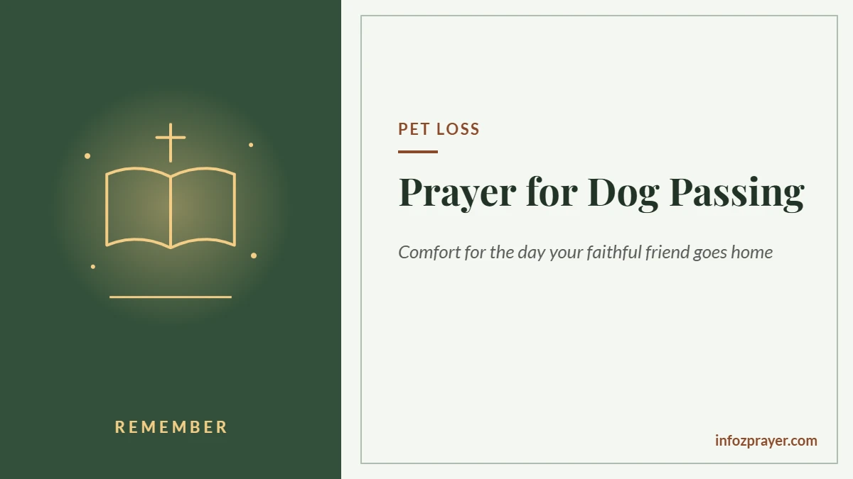 Prayer for dog passing