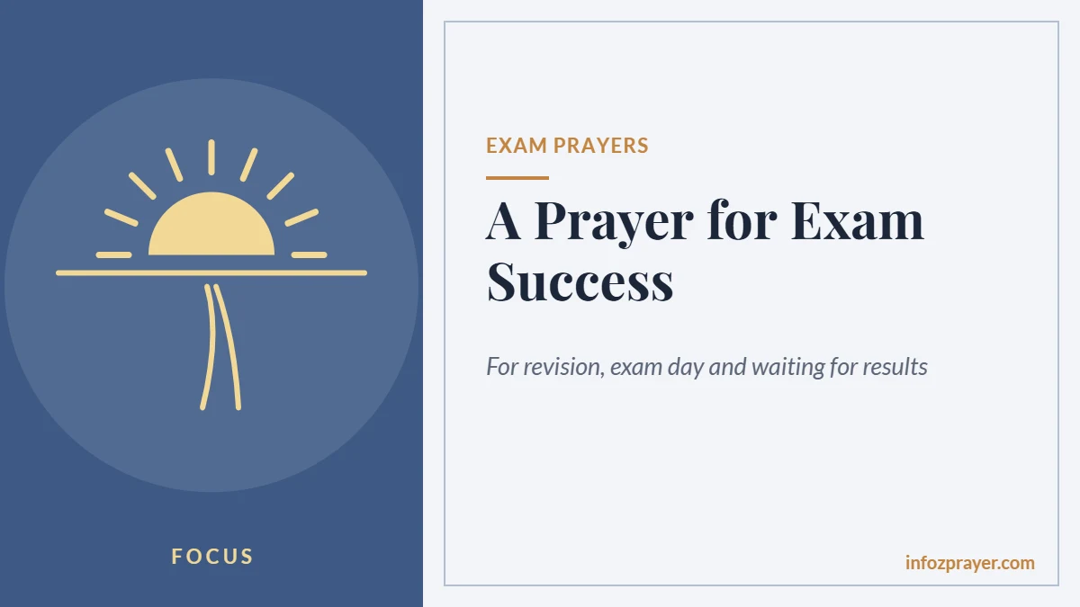 Prayer for exam success for students