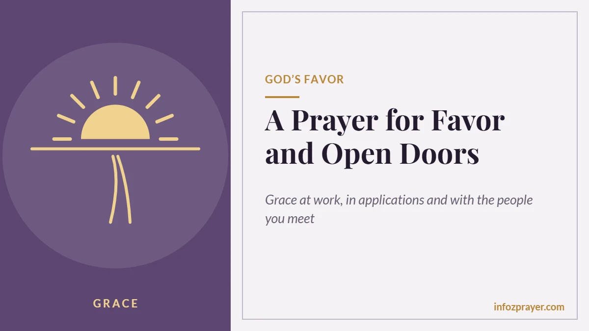 Prayer for favor and open doors