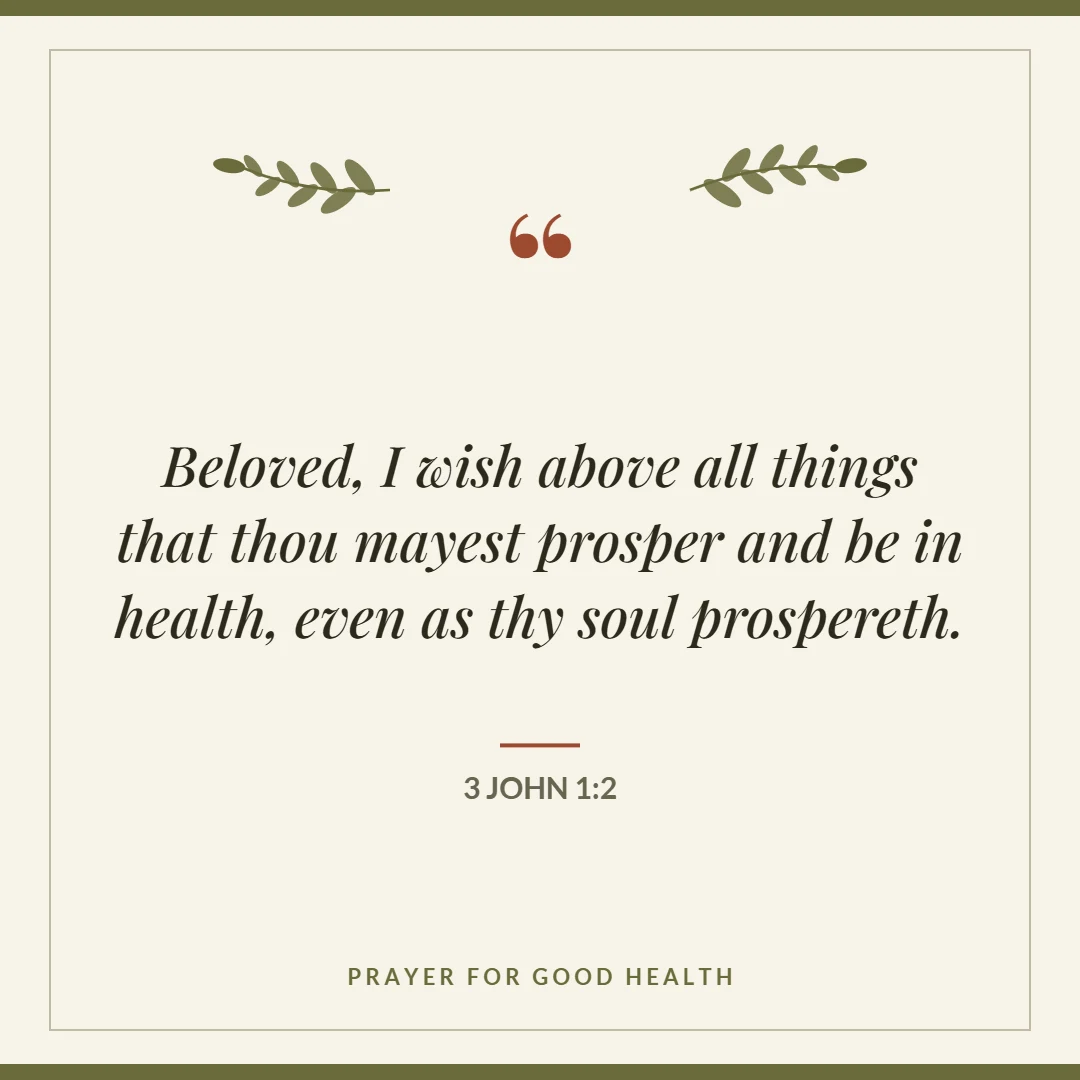 Prayer for good health: 3 John 1:2 verse card