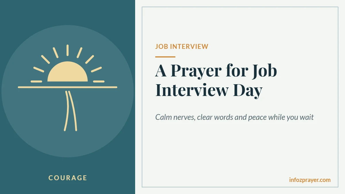 Prayer for job interview day