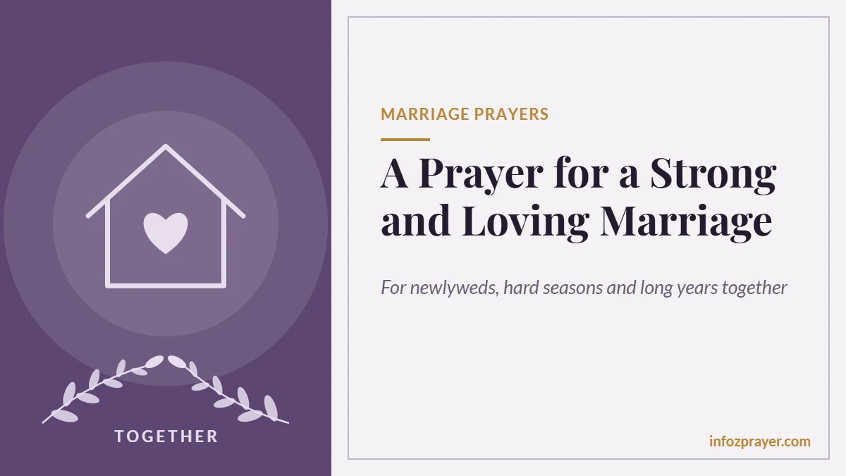 Prayer for a strong and loving marriage
