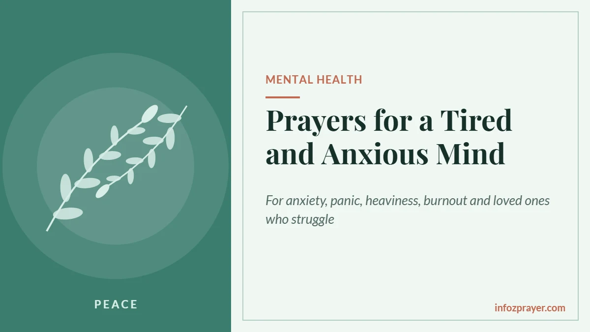Prayer for mental health and peace of mind
