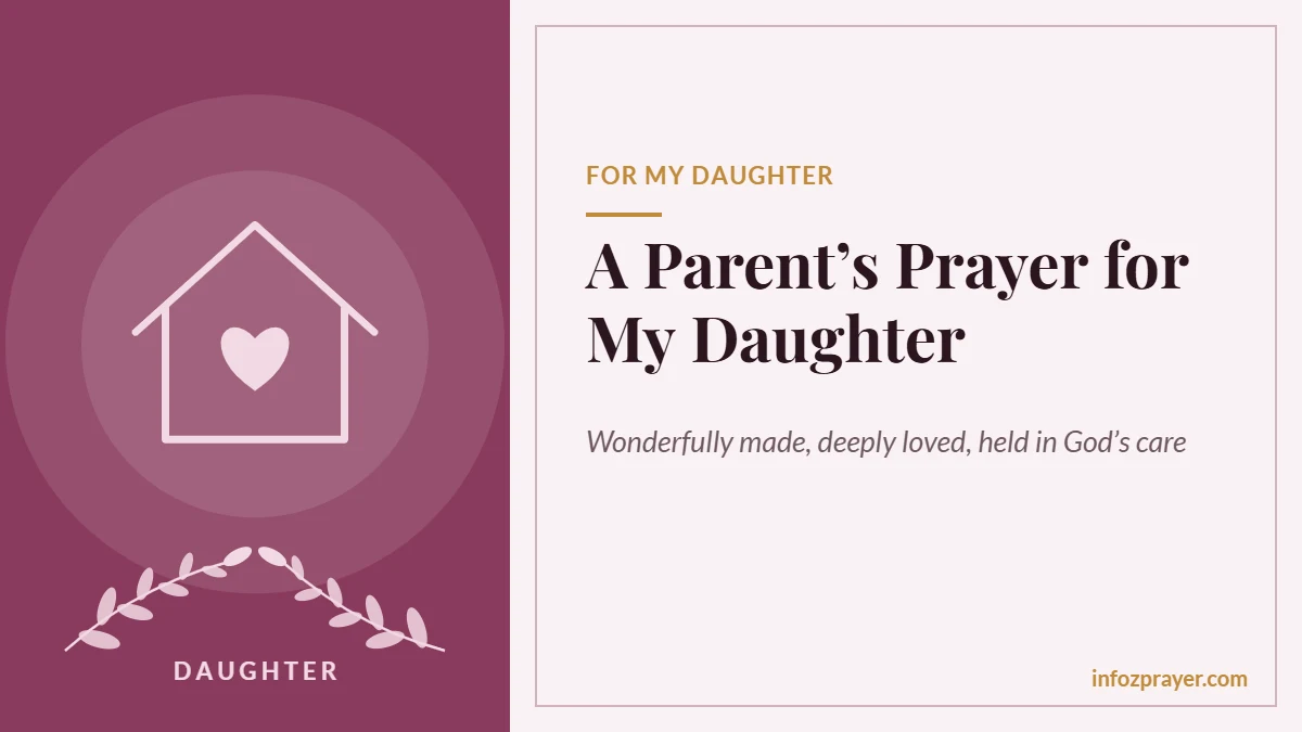 Prayer for my daughter from a parent