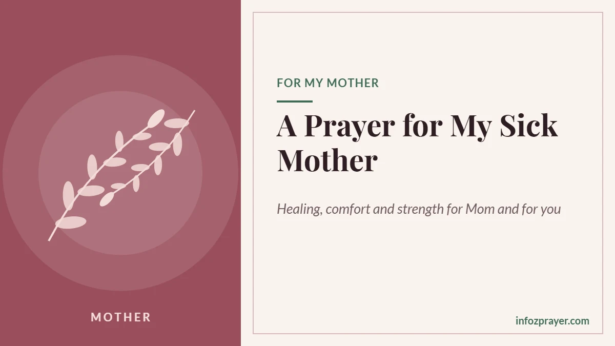 Prayer for my sick mother