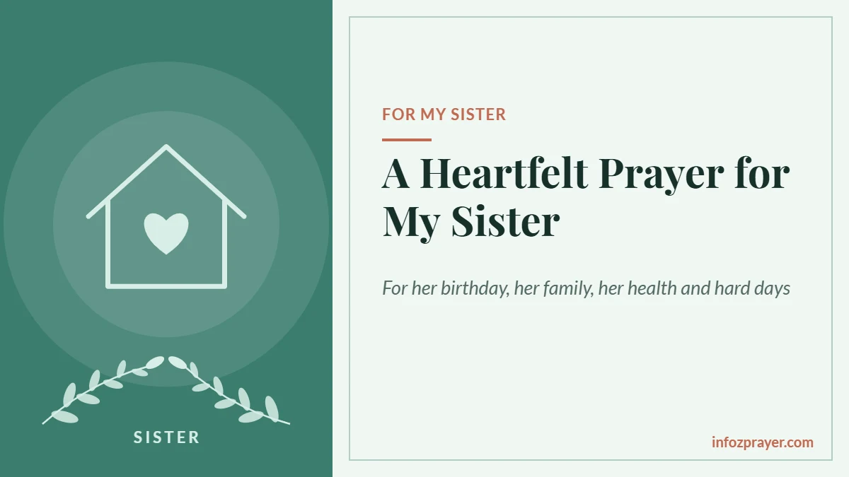 Prayer for my sister