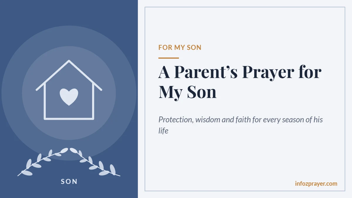 Prayer for my son from a parent
