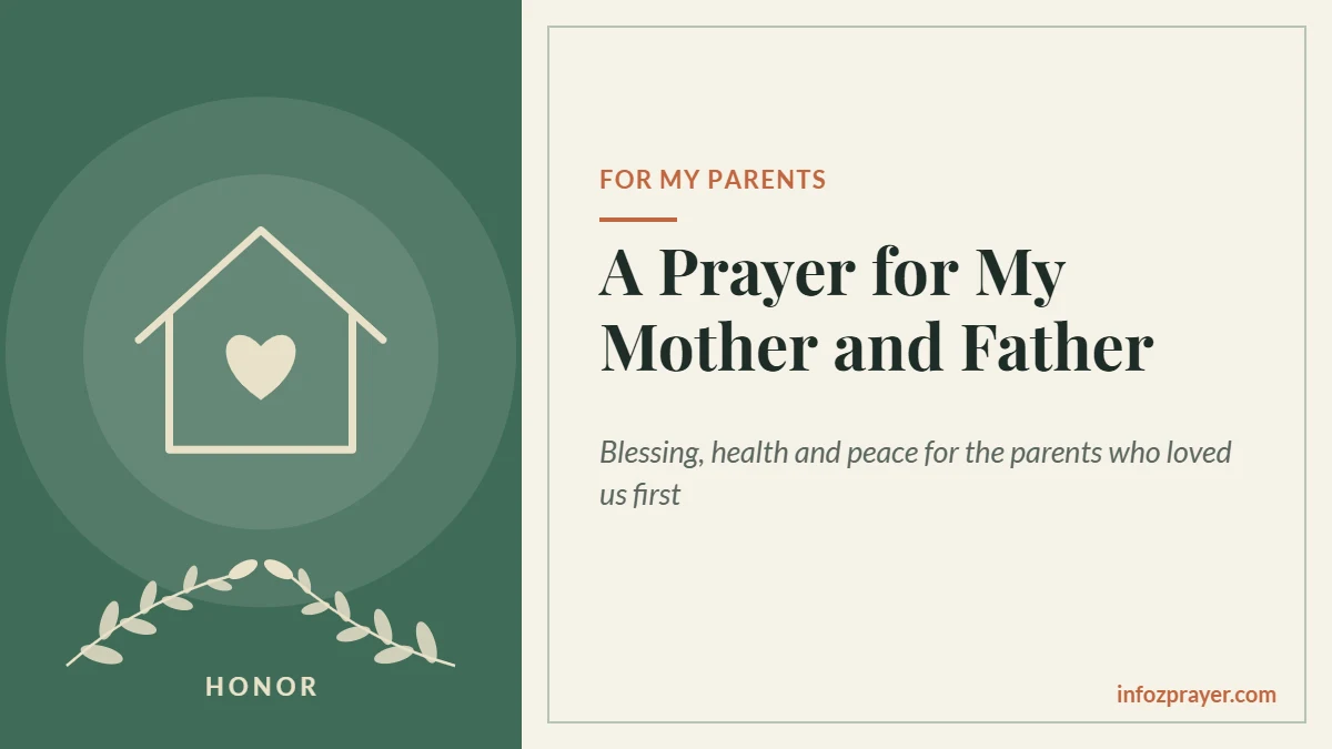Prayer for parents: blessing for mother and father