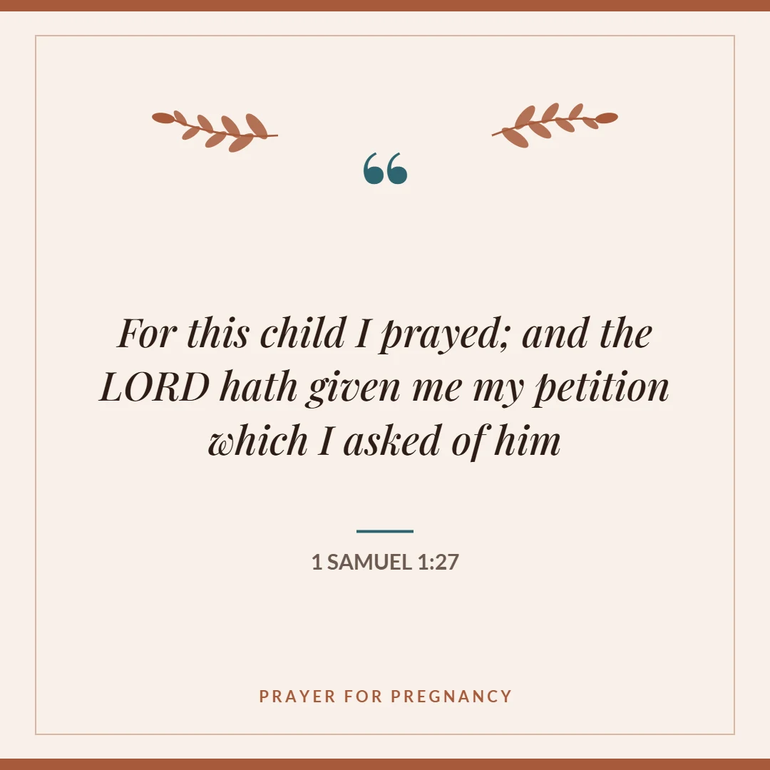 Prayer for pregnancy: 1 Samuel 1:27 verse card