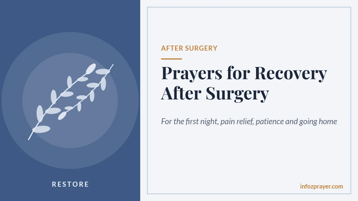 Prayer for recovery after surgery
