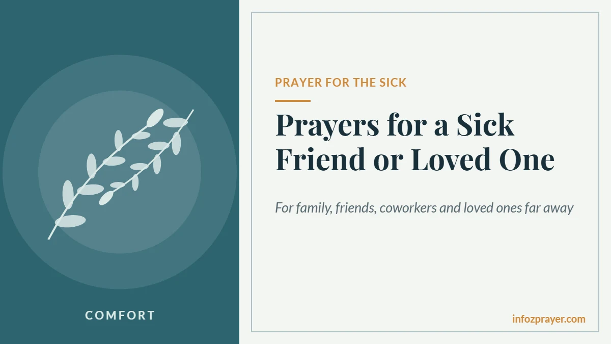 Prayer for the sick: prayers for a sick friend or loved one