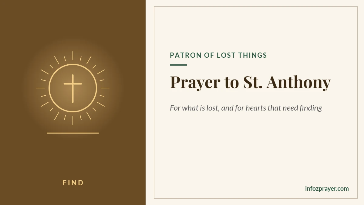 Prayer to St Anthony