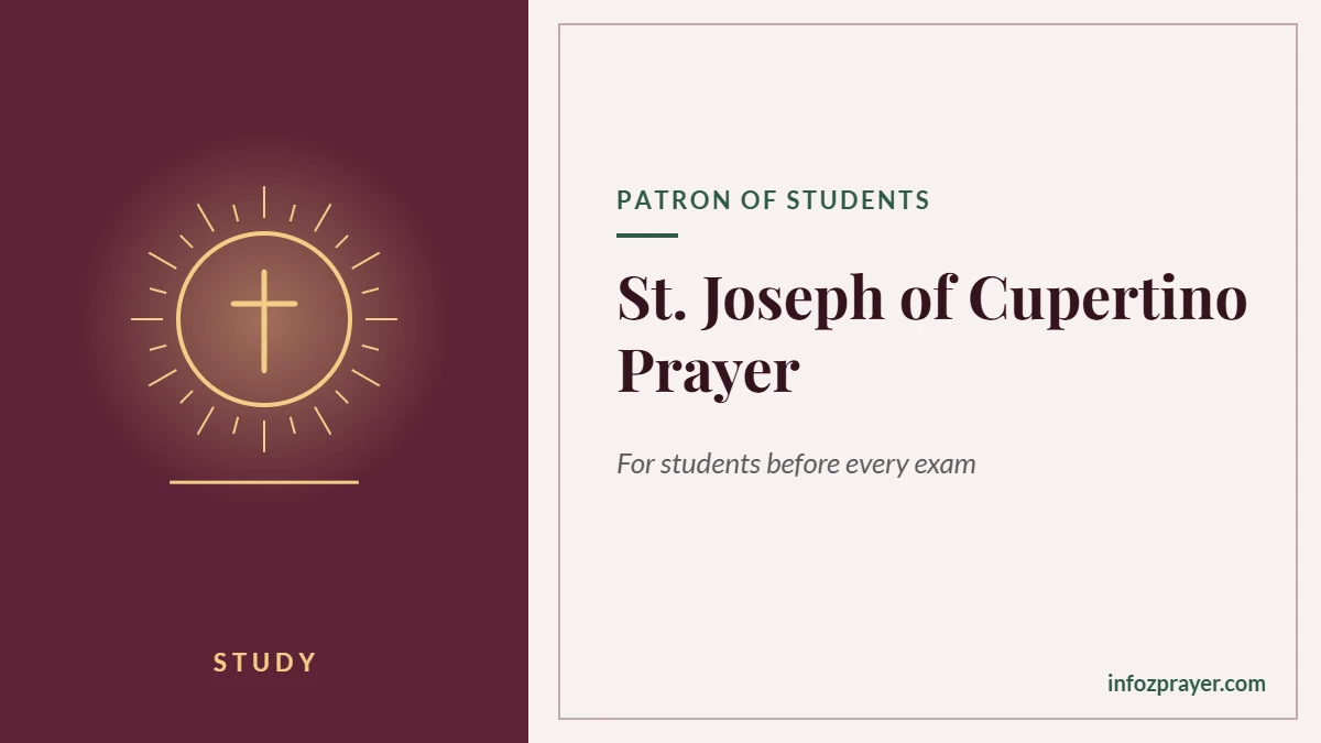 St Joseph of Cupertino prayer