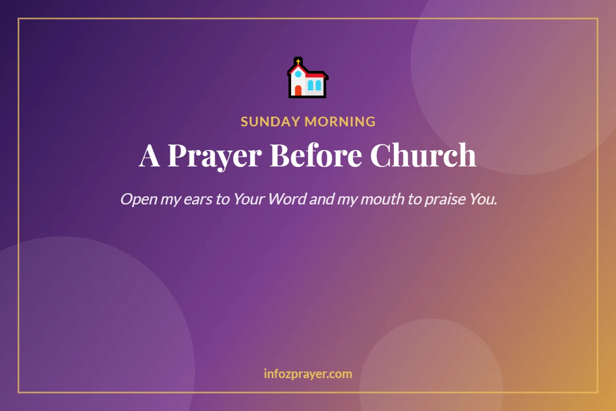 Sunday morning prayer before church card