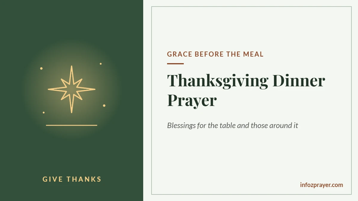 Thanksgiving dinner prayer