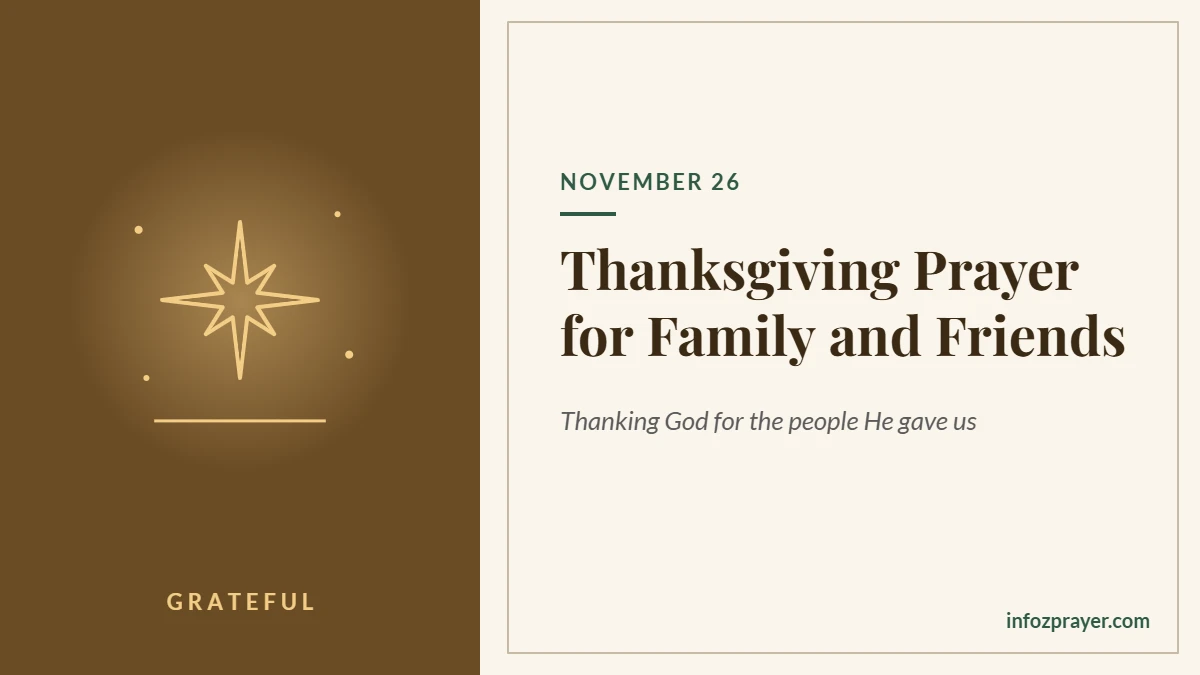 Thanksgiving prayer for family and friends